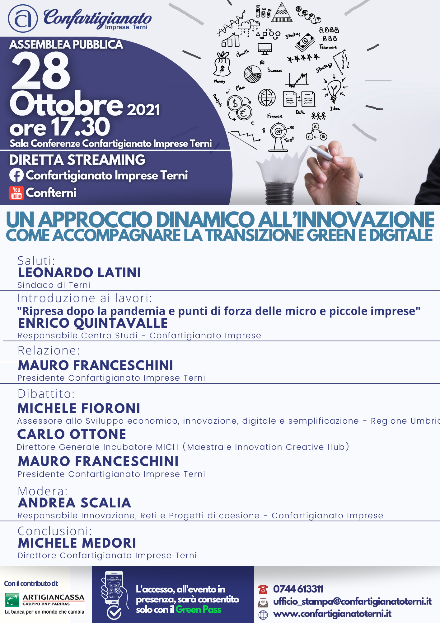 Al momento stai visualizzando Confartigianato Imprese Terni “UN APPROCCIO DINAMICO ALL’INNOVAZIONE Come accompagnare la transizione green e digitale”