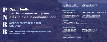 “PNRR: opportunità per le imprese artigiane e il ruolo delle comunità locali”