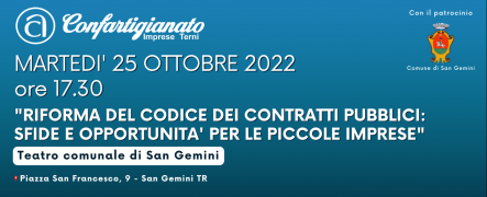 “RIFORMA DEL CODICE DEI CONTRATTI PUBBLICI: SFIDE E OPPORTUNITA’ PER LE PICCOLE IMPRESE”