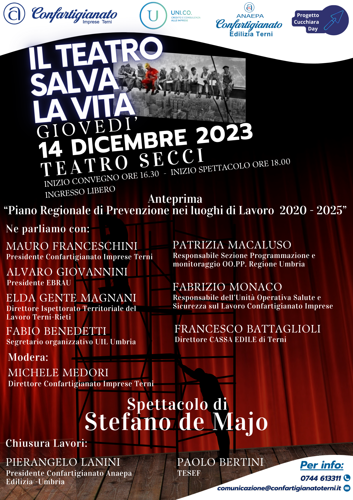 Al momento stai visualizzando “IL TEATRO SALVA LA VITA” 14 DICEMBRE 2023 Teatro Secci