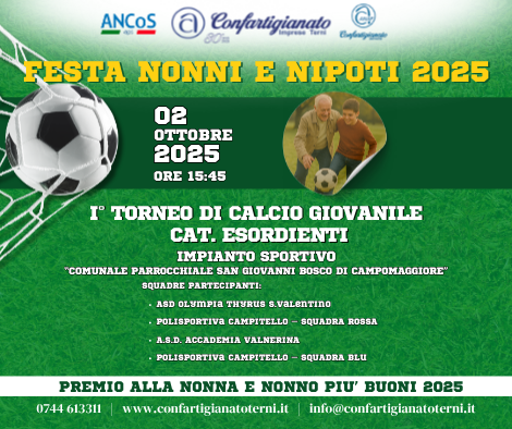 Al momento stai visualizzando Festa Nonni e Nipoti 2025: sport, tradizione e riconoscimenti speciali