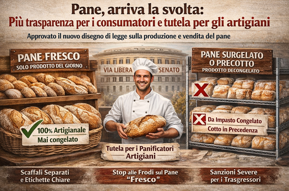 Al momento stai visualizzando Pane, arriva la svolta: più trasparenza per i consumatori e tutela per gli artigiani