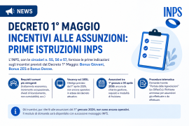 Decreto 1° Maggio: dall’INPS le prime istruzioni sugli incentivi alle assunzioni