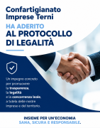 Confartigianato Imprese Terni aderisce al Protocollo di Legalità