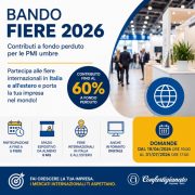 FIERE INTERNAZIONALI 2026: CONTRIBUTI A FONDO PERDUTO PER LE PMI UMBRE