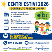 Contributo Regione Umbria per i Centri Estivi 2026: assistenza alla compilazione della domanda presso il Patronato INAPA Confartigianato Terni