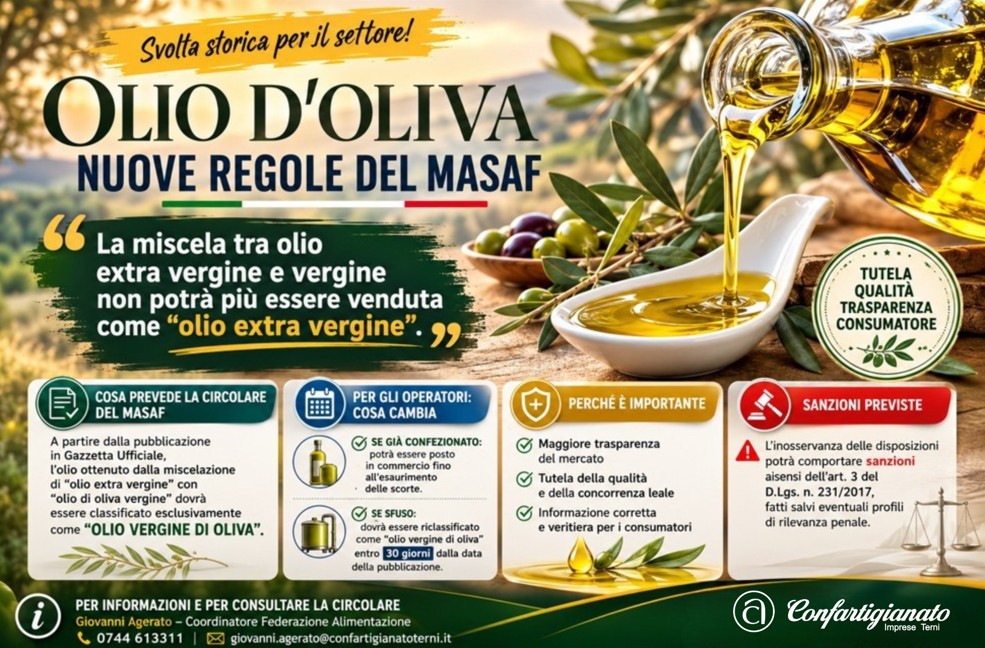 Al momento stai visualizzando Olio d’oliva, svolta storica del MASAF: una miscela tra extravergine e vergine non potrà più essere venduta come “olio extra vergine”