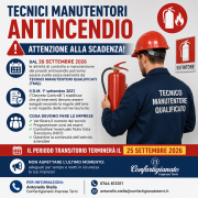 Manutenzione dei presidi antincendio – Qualificazione dei Tecnici Manutentori e scadenza del 25 settembre 2026
