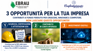 Nuove agevolazioni EBRAU per le imprese: dal 1° settembre contributi per sicurezza, digitalizzazione e finanziamenti