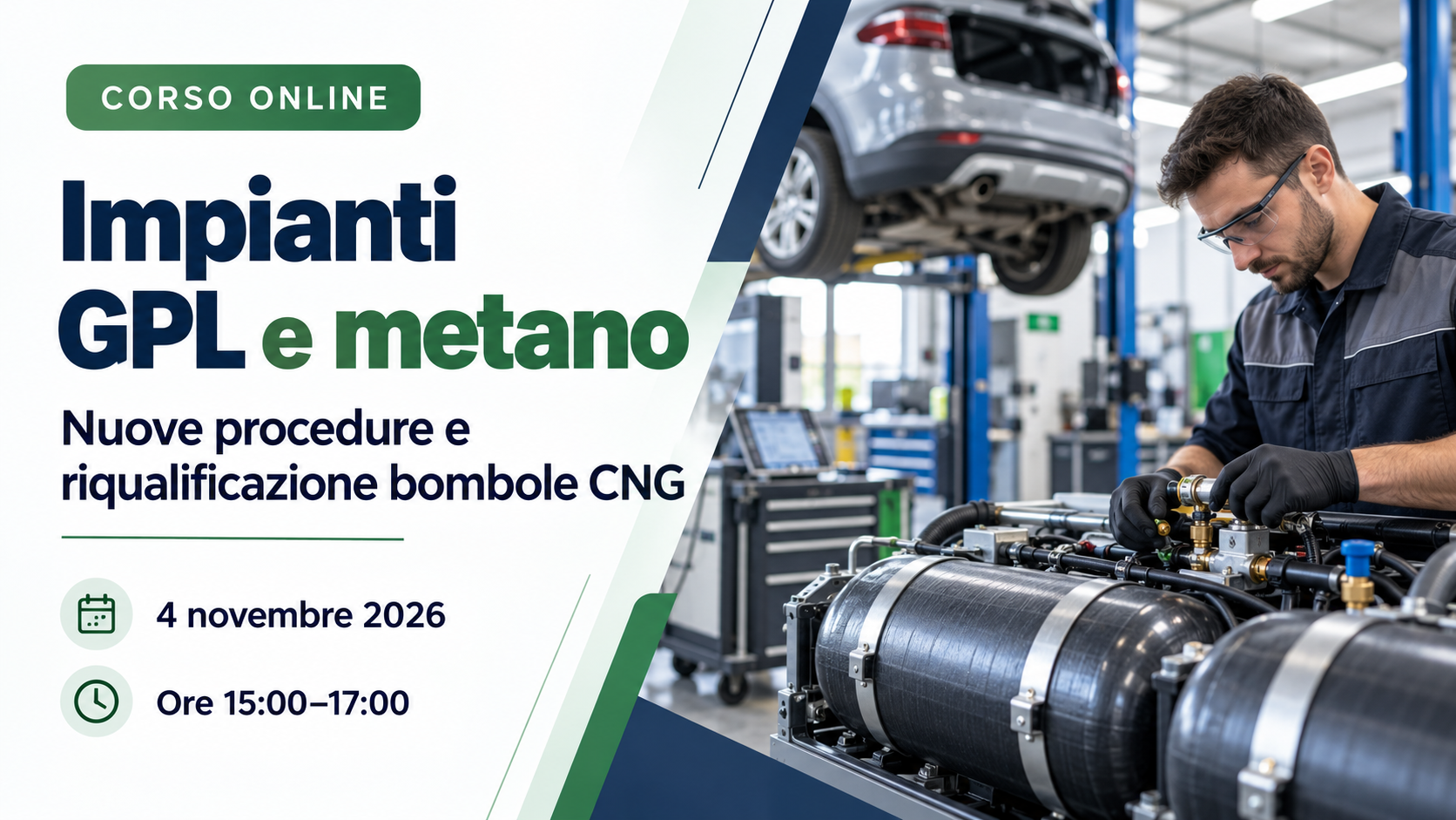 Al momento stai visualizzando Impianti GPL e metano: corso online sulle nuove procedure e sulla riqualificazione delle bombole CNG