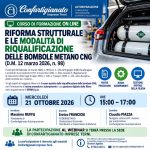Bombole metano CNG: il 21 ottobre un incontro formativo sulla riqualificazione